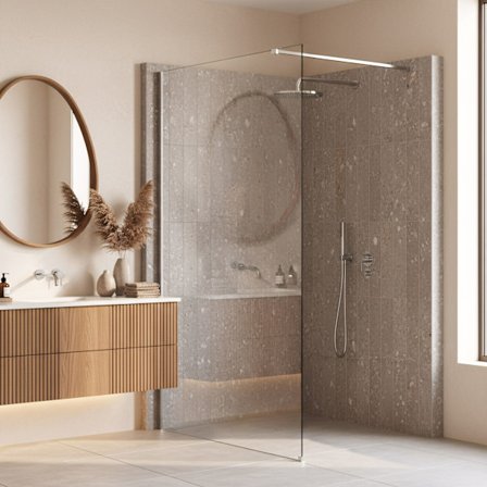 Suihkuseinä Rea Flexi 120 Kromi