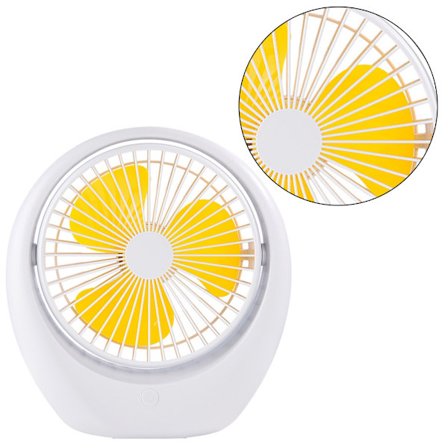 USB-vifte, lavt støynivå, 3 hastighetsnivåer, innebygd batteri, USB oppladbar for reise