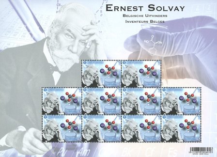 Belgien - Opfinderen Ernest Solvay - Postfrisk ark