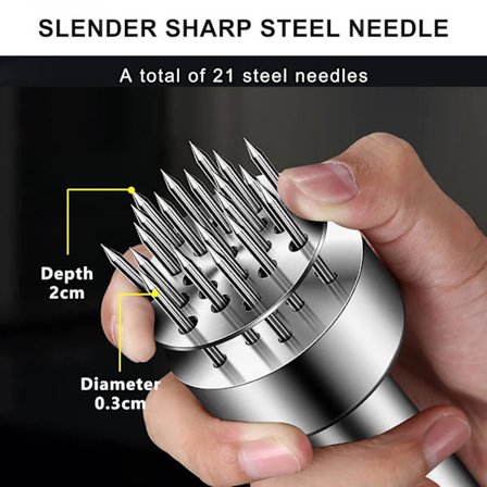 Rustfritt stål kjøttmørner, manuell kjøtthammer, biffhammer, kjøkken