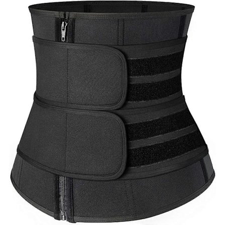 Kampanj Waist Trainer för Kvinnor Vikt Korsett Dragkedja Bastu Trimmer Kropps Träningsbälte