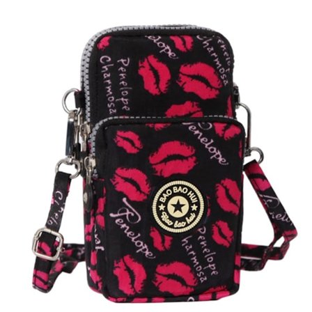 Stilfuld og praktisk mobiltelefon pung/skuldertaske