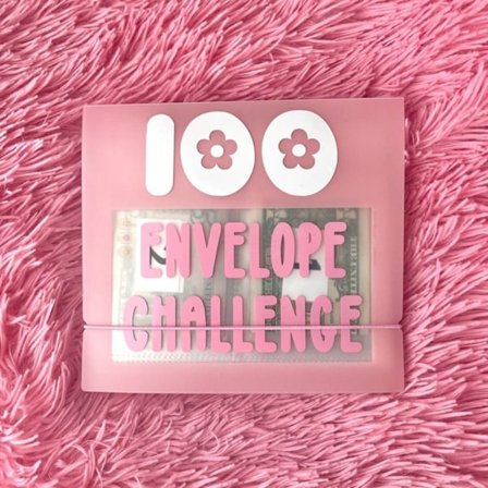 100 Kuvert Udfordring Ringbind A5 Ringbind Lomme ROSA