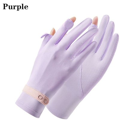 Ice Silk Gloves Solbeskyttelseshansker LILLA