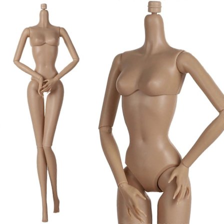 30 cm flickdocka tillbehör för pedagogisk låtsaslek leksak 11 ledade leder för samlare rörlig blank figur multicolor[D]