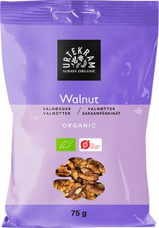 Urtekram Valnøddekerner Ø 75 g, Helse & Madvarer, Nødder, Valnødder