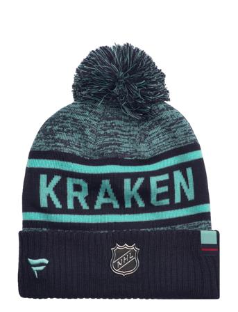 Authentic Pro Rink Heathered Cuffed Pom Knit Fanatics Navy
