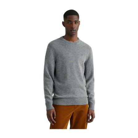 Gant, Round-neck Knitwear Grijs, Heren, Maat:M
