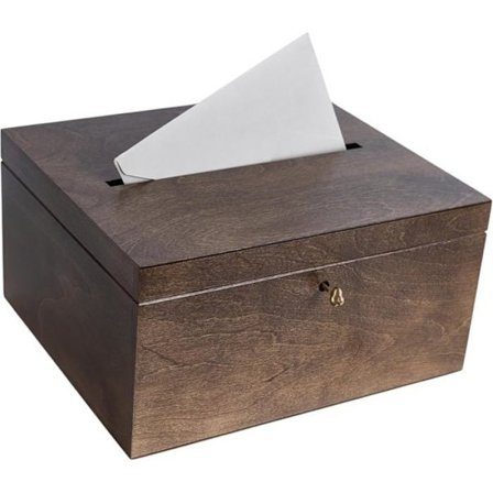 Luova Puu laatikko Tummanruskea 29x25x15 cm kannella ja avaimella
