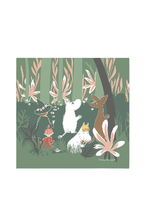 Opto Design Moomin Forest Pappersservett Servetter & servettringar Grön 33X33