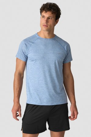 ICANIWILL - Training Mesh T-shirt Men Light Metal Blue Melange- Træningstrøje - Herrer - Træningstøj fra ICIW