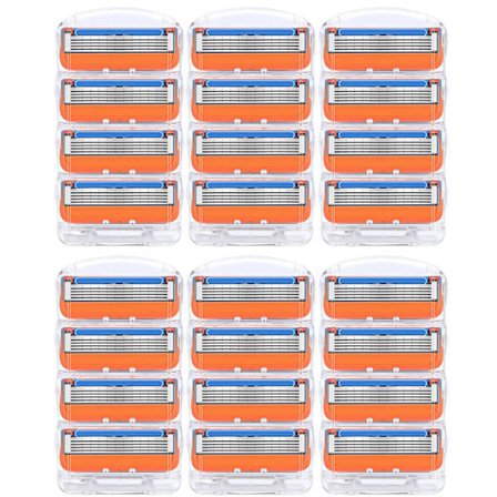 24 stk Barberblad Refill for Fusion 5, Barberblad for menn - Oransje Ny versjon