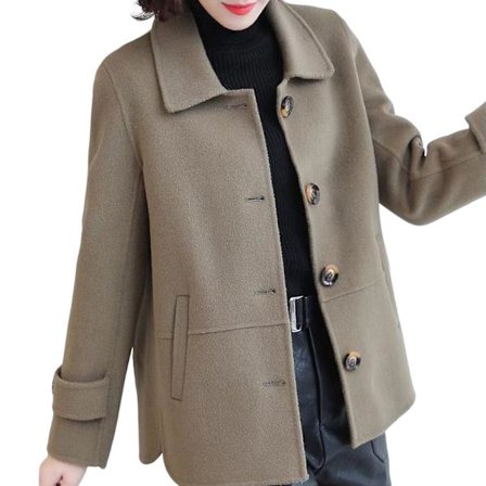 Naisten Essential Lyhyt Takki Naisten Yksirivinen Lyhyt Villakangastakki Arkikäyttöön