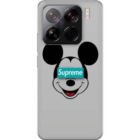 Yhteensopiva Puhelinkuori Xiaomi Xiaomi 15 Pro Mickey Mouse kasvot, joissa on Supreme logolla varustettu streetwear-inspiroitu pop taide-motiivi täyd