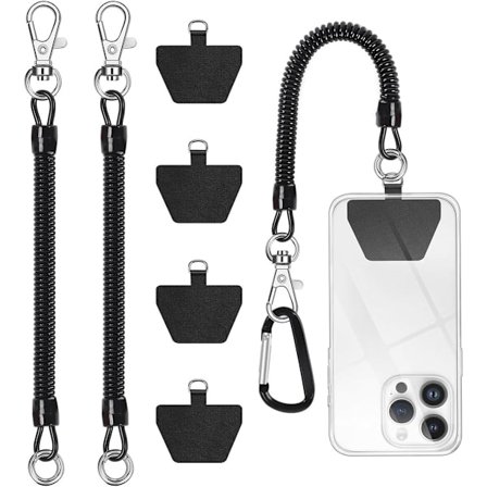 To-pak Vinter Sports Telefonstropper Tyverisikring Telefonholder med Nøglering Telefonstropper Telefontilbehør Teleskopiske Telefonstropper med 