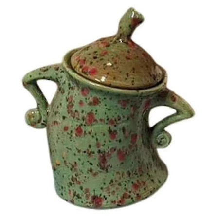 Burk Med Attityd Söt Fräck Förvaringsburk Roliga Keramiska Skrivbordsdekorationer-hao Grön