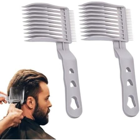 18x8,5 cm 2 kpl Barber Fade -kampa hiusten häivytystyökalu sekoituskammat häivytyksiin kotiin tai salonkiin hiussaksikampa yhteensopiva