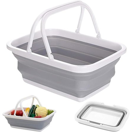 Sammenleggbar kurv, sammenleggbar vask, sammenleggbar vask, sammenleggbar vask, sammenleggbar campingbøtte, bærbar vaskebalje, sammenleggbar bøtte, 