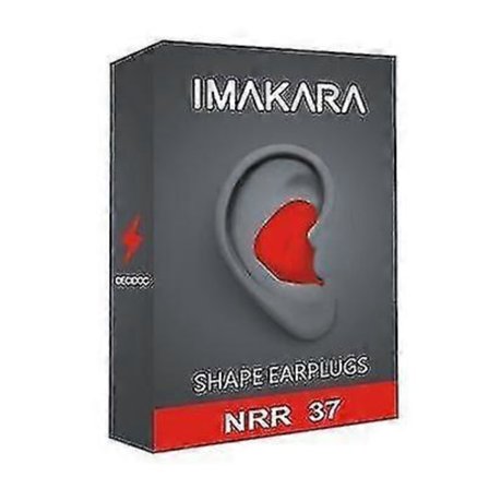 Melua vaimentavat muotoiltavat korvatulpat nukkumiseen ja työhön, punainen