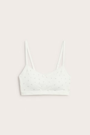 Kappahl | Seamless bh med spetsdetaljer | Vit