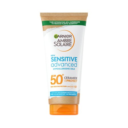 Garnier Ambre Solaire Sensitive Advanced Hypoallergenic Milk SPF 50+ 175 ml, Skincare, Solpleje, Solcreme
