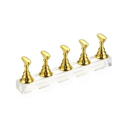 Nail Polish Practice Tips Nail Art Display Stand GOLD gold