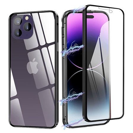 iPhone 16 Pro - Exklusivt Magnetiskt Skal med Härdat Glas