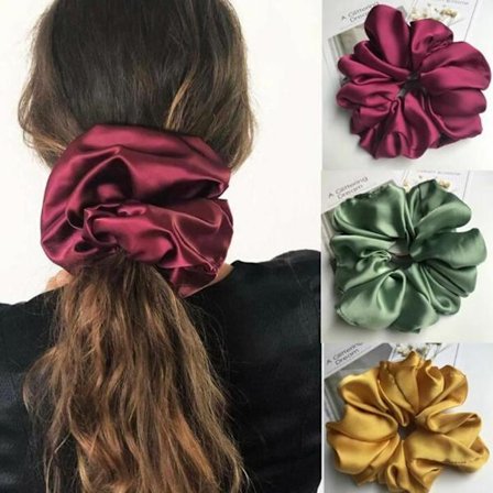 Women Oversized Scrunchies Big Rubber Hair Ties Elastic Hair Bands Ponytail