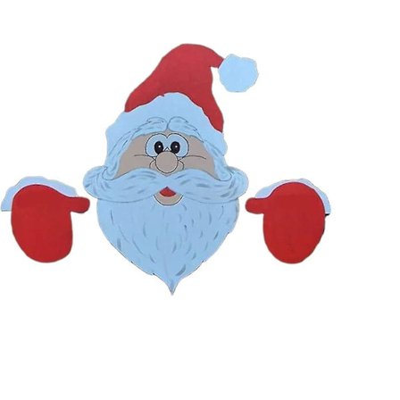 Ulkoaitan koristejoulupukki punaiset hanskat