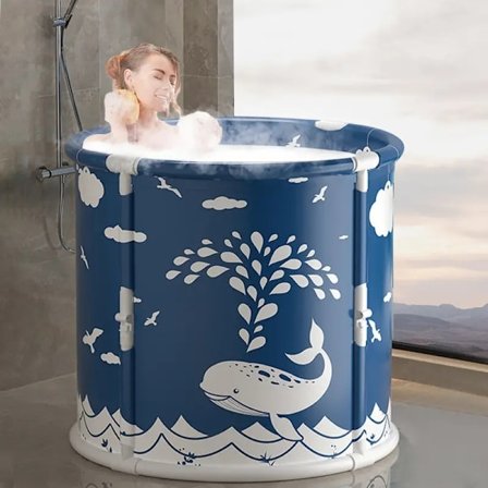 Foldbart badekar, Bærbart badekar, Miljøvenligt badekar til brusekabine C