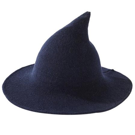 Häxmössa Ullstickad Mössa Party Maskerad Halloween Cosplay Navy
