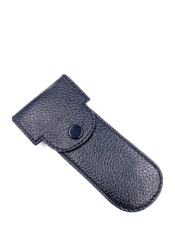 Parker Leather Black Safety Razor Case - Black - ONE SIZE