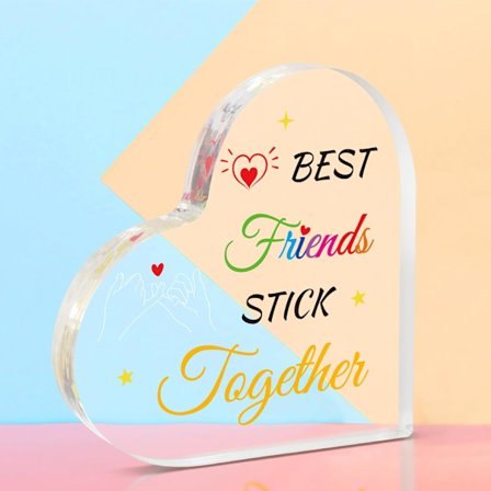 Vänskapsplakett - Dekorativ skylt i akryl för honom, henne - Födelsedag, Jul