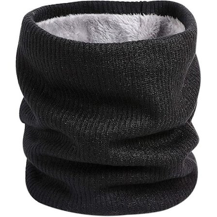 Halsvärmare Snood Halsduk Fleece Foder Tjock Vindtät Vinter Varm Stickad Halsduk Present