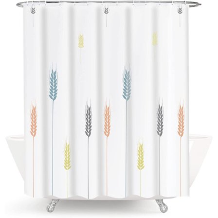 Duschdraperi Badrumsdraperi med 12 krokar Mögel Resista