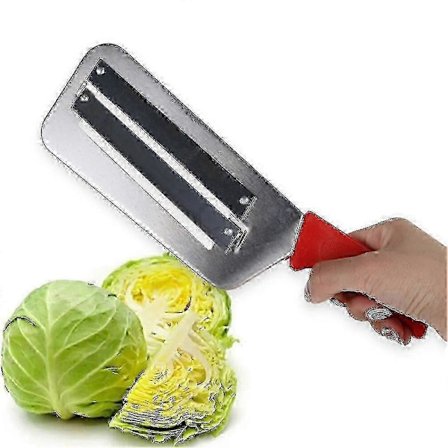 Kålhøvl i rustfrit stål, grøntsagsskærer, manuel køkkenskærer til hjemmelavet coleslaw eller sauerkraut