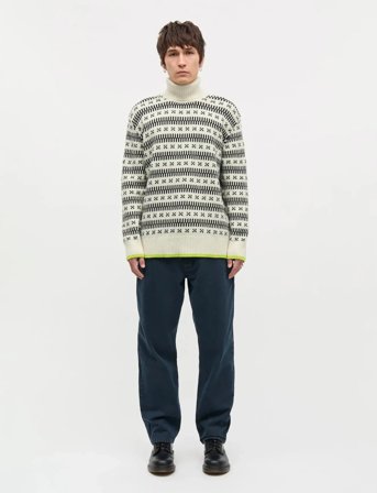 Mads Nørgaard Lambswool Gustav Iceland Turtle Knit - Cream - S