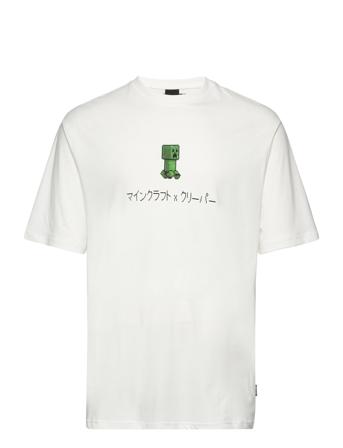 Onsminecraft Rlx Ss Tee T-shirts Short-sleeved Hvit ONLY & SONS*Betinget Tilbud
