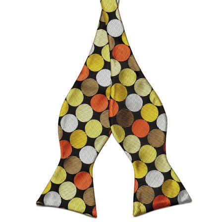 Retro Dot Silk Self-Tie Bow Tie for Men - Self-tie bow ties