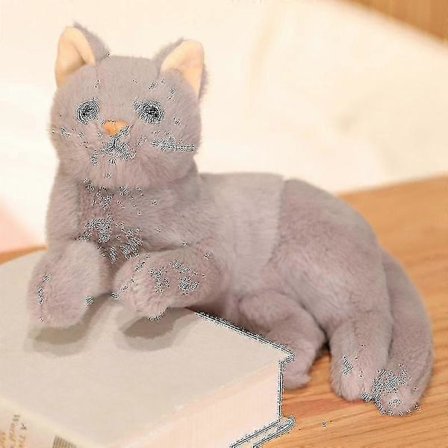 Grå 30 cm Livaktig Britisk Korthår Katt Plysjleker Søte Fylte Simulerings 3-fargers Katt Dyr Dukke Barn Hjemmeinnredning Babygave
