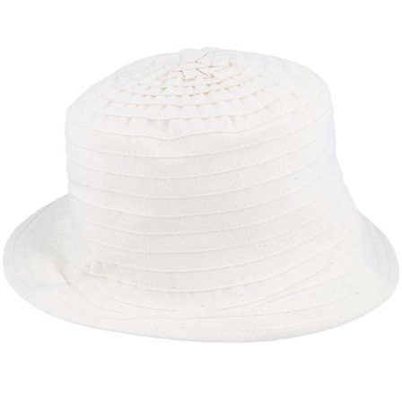 MJM Hats - Vit bucket Hatt - Angelica Cotton Off White Bucket @ Hatstore