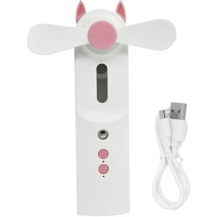 Håndholdt Mini Fan 2 I 1 Vandspray, Kold Tåge Luftfugter (Pink, 1 Pakke)