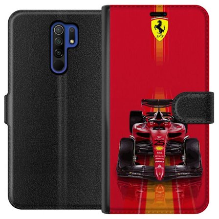 Yhteensopiva Lompakkokotelo Xiaomi Xiaomi Redmi 9 Ferrari Formula 1 -auto ikonisessa punaisessa muotoilussa urheilullisella tarkkuudella