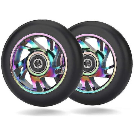 2 stk. 100 mm erstatningshjul til løbehjul med kuglelejer Stunt Scooter-yky_Gode ting