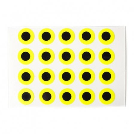 Stick-On Eyes 5,5 mm – Fluo Yellow
