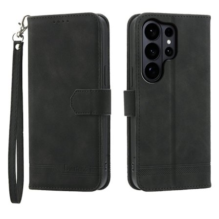 DIERFENG Samsung Galaxy S26 Ultra Plånboksfodral Konstläder - Svart