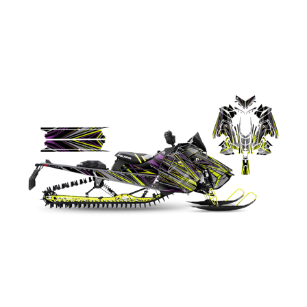 Dekalkit SweTown Oblivion Lime-Lila - Polaris Axys 800 SKS 146 2018-2020