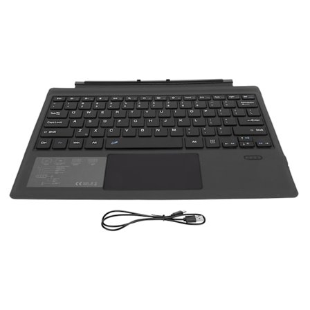 Trådløst Bluetooth-tastatur med touchpad til Surface Pro 7 6 5 4 3 10 meters rækkevidde Sort