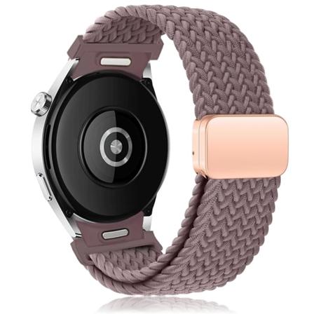 No gap flätat band för Samsung Galaxy Watch 6 4 classic/5 pro 47mm 43mm 44mm 40mm magnetiskt armband Galaxy watch6 watch4-rem smoke purple 4 classic 