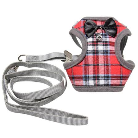 Små hundsele och set Bekvämt snygg husdjursväst Husdjurstillbehör för små medelstora hundar och katter Red S